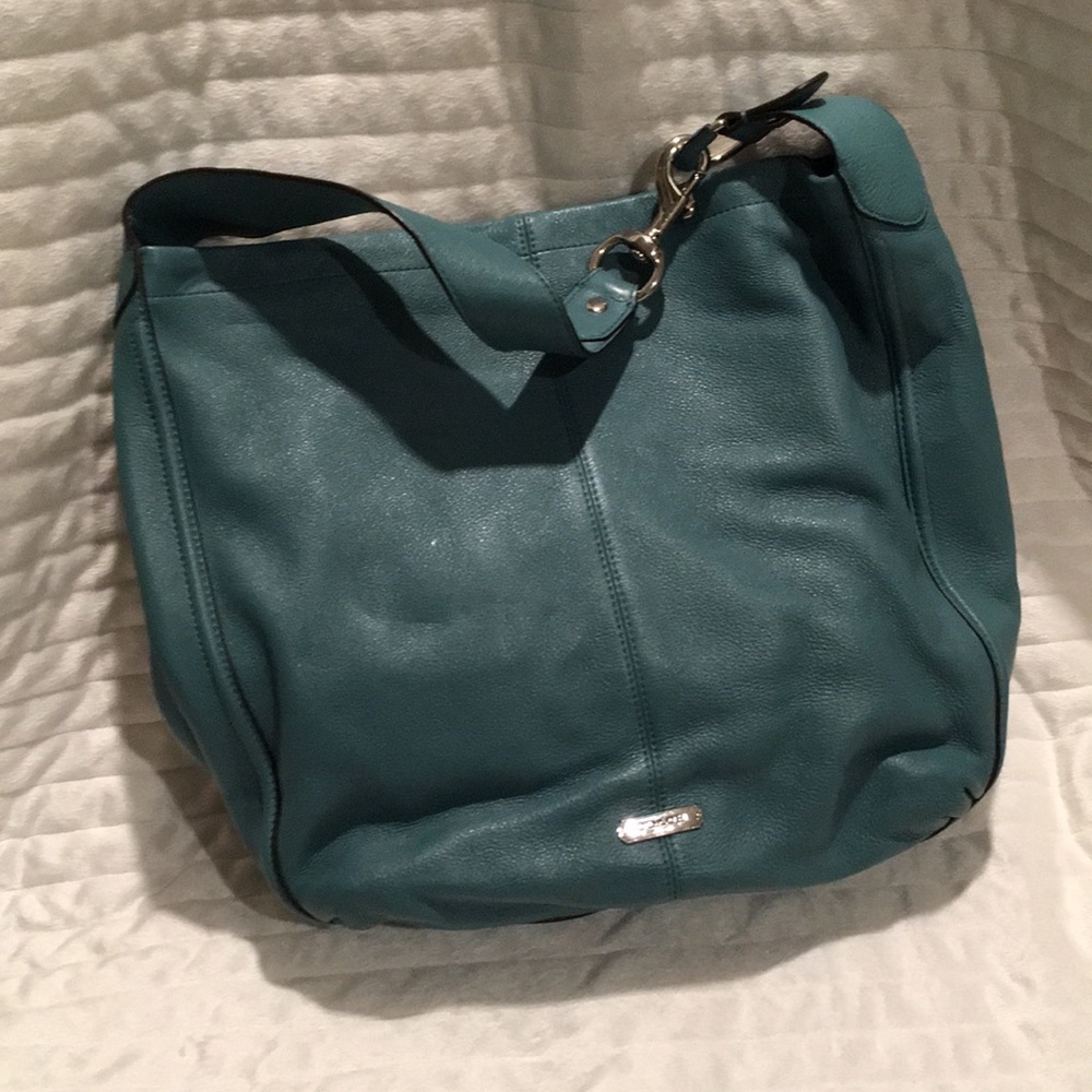 Blue/Aqua Coach tote bag